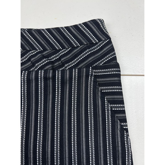 Mixxed26 Women MEDIUM Black Striped Pencil Straight Stretch Pull On Skirt Bottom - Picture 6 of 9